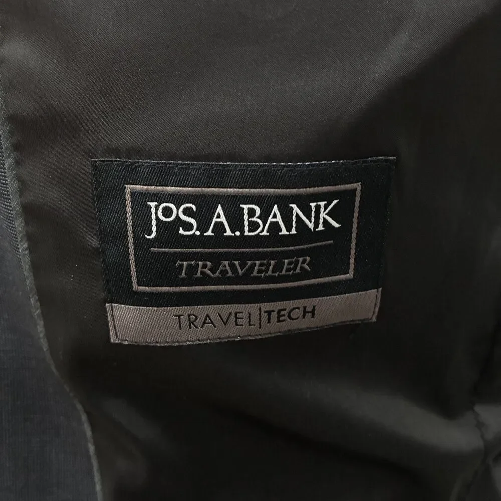 Jos. A. Bank Travel Tech 40L - W34 x L34 Dark Gray Slim Fit 2-Piece Suit